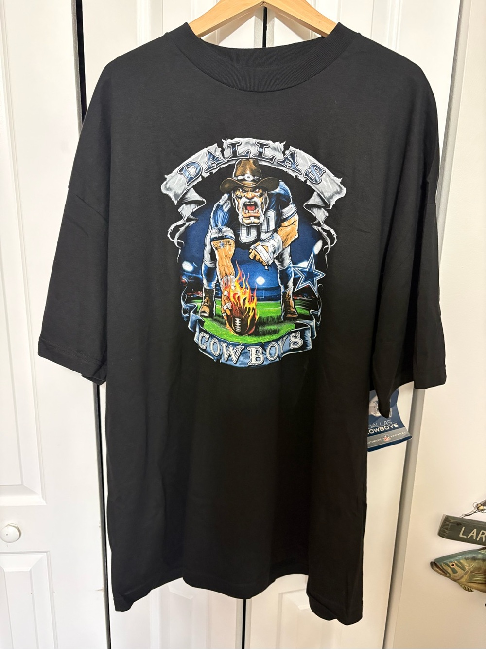 New Vintage Y2K 2000’s Dallas Cowboys NFL T Shirt Black 2XL